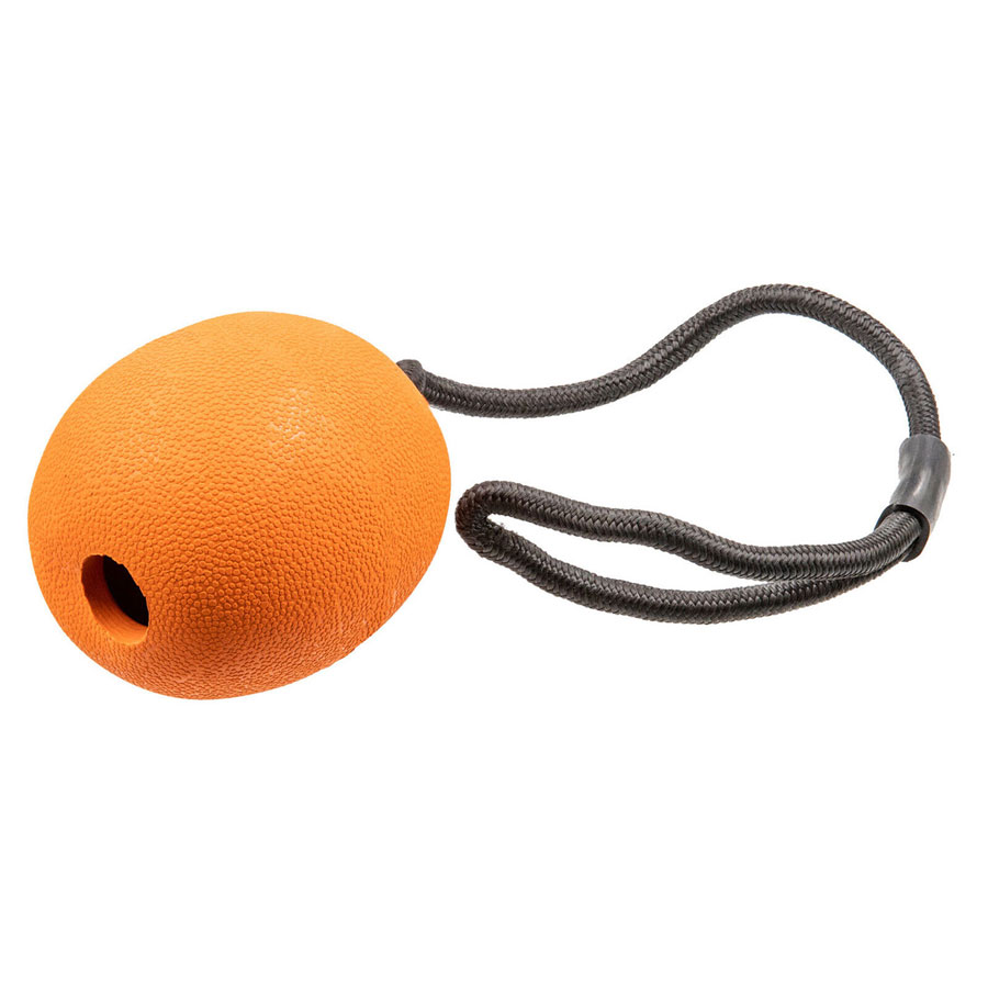 Orange rubber hotsell dog toy